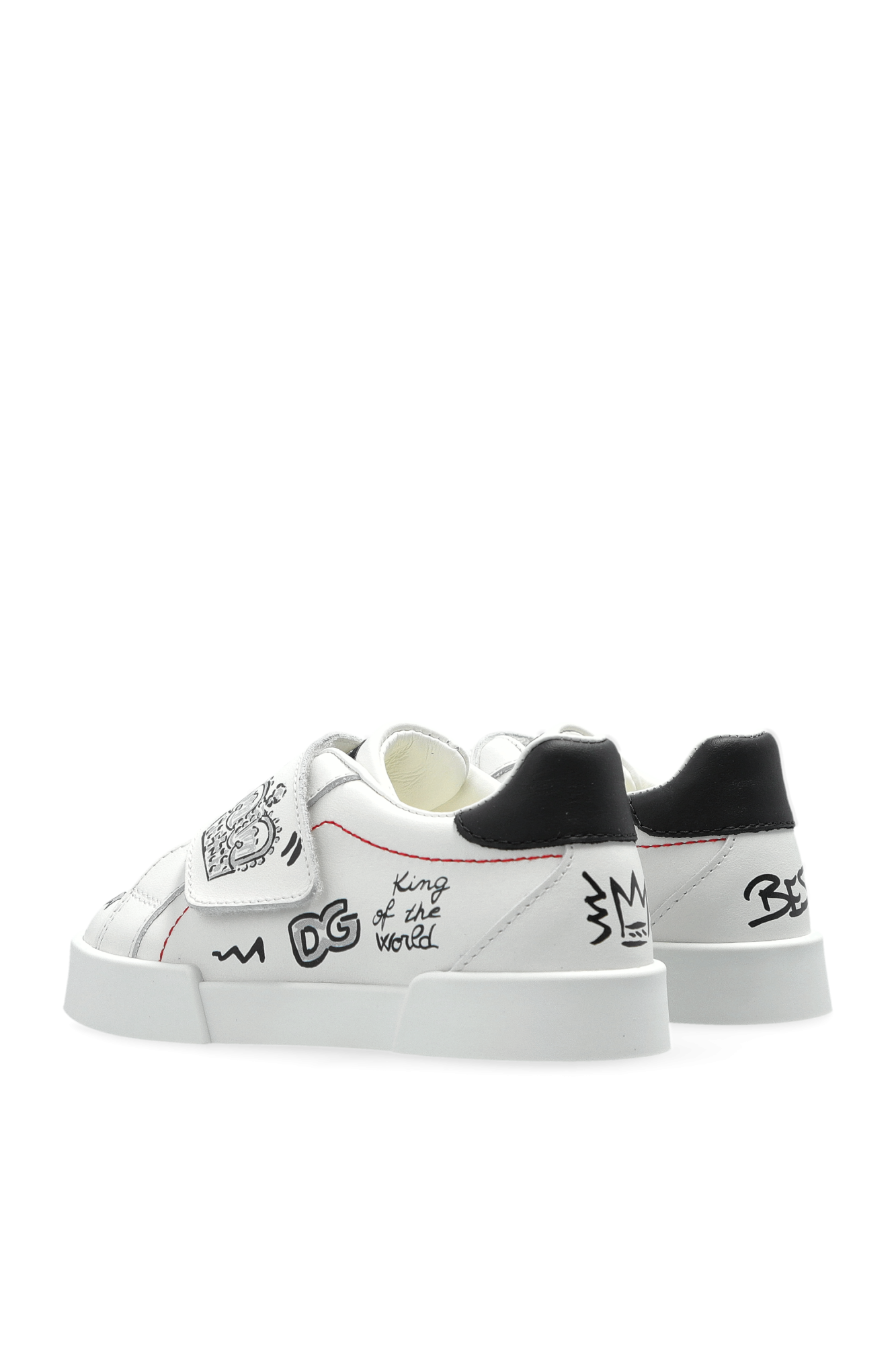 White Sports shoes with an application Dolce & Gabbana Kids
